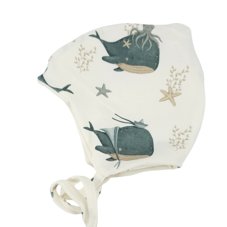 Bindemütze Küstenkind Wale Oktopus Anker